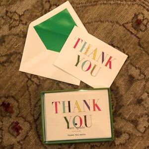 Kate Spade New York thank you cards stationary rainbow prism NEW IN BOX